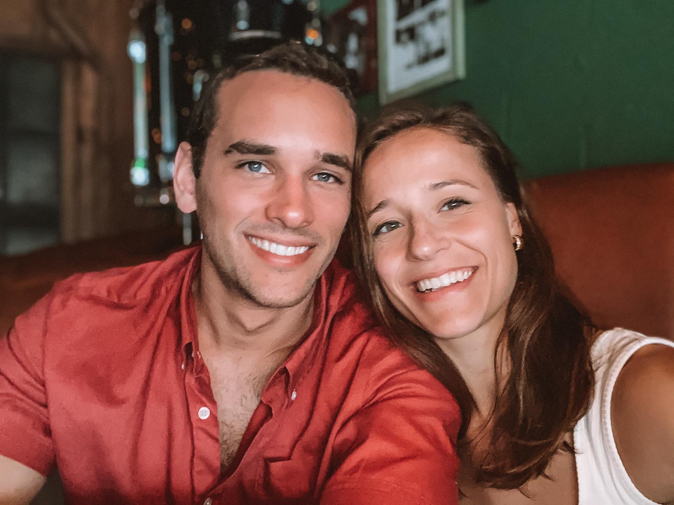 Kraig and Abigail Jean at a local restaurant. 