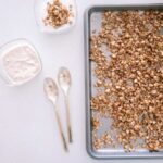 This Easy Cinnamon Apple Granola is great for topping yogurt and smoothie bowls! It is naturally sweetened and easy to prepare.