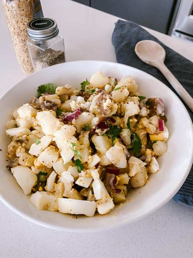 This Creamy Potato Salad is the perfect addition to any summer picnic! It’s one of my favorite recipes to create as it adds the perfect flavor combination and crunch to any meal.