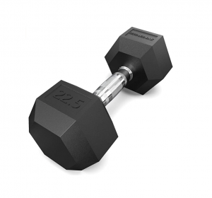 Synergee Rubber Encased Hex Dumbbells with Chrome Handle. Sold Individually All Purpose Weights for Strength & Conditioning Training. Available Size from 2.5 lbs to 50 lbs.