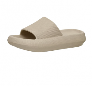 Cushionaire Women's Feather recovery cloud slide sandal with +Comfort