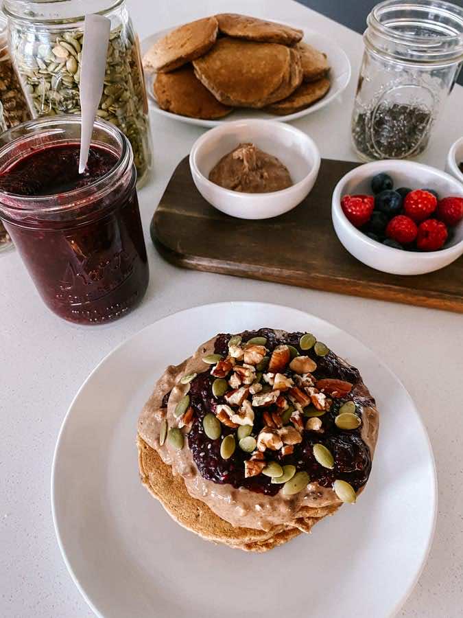 This Triple Berry Jam is my ride-or-die, three ingredient recipe. It’s the perfect addition to toast, pancakes, waffles, muffins, or any charcuterie board!