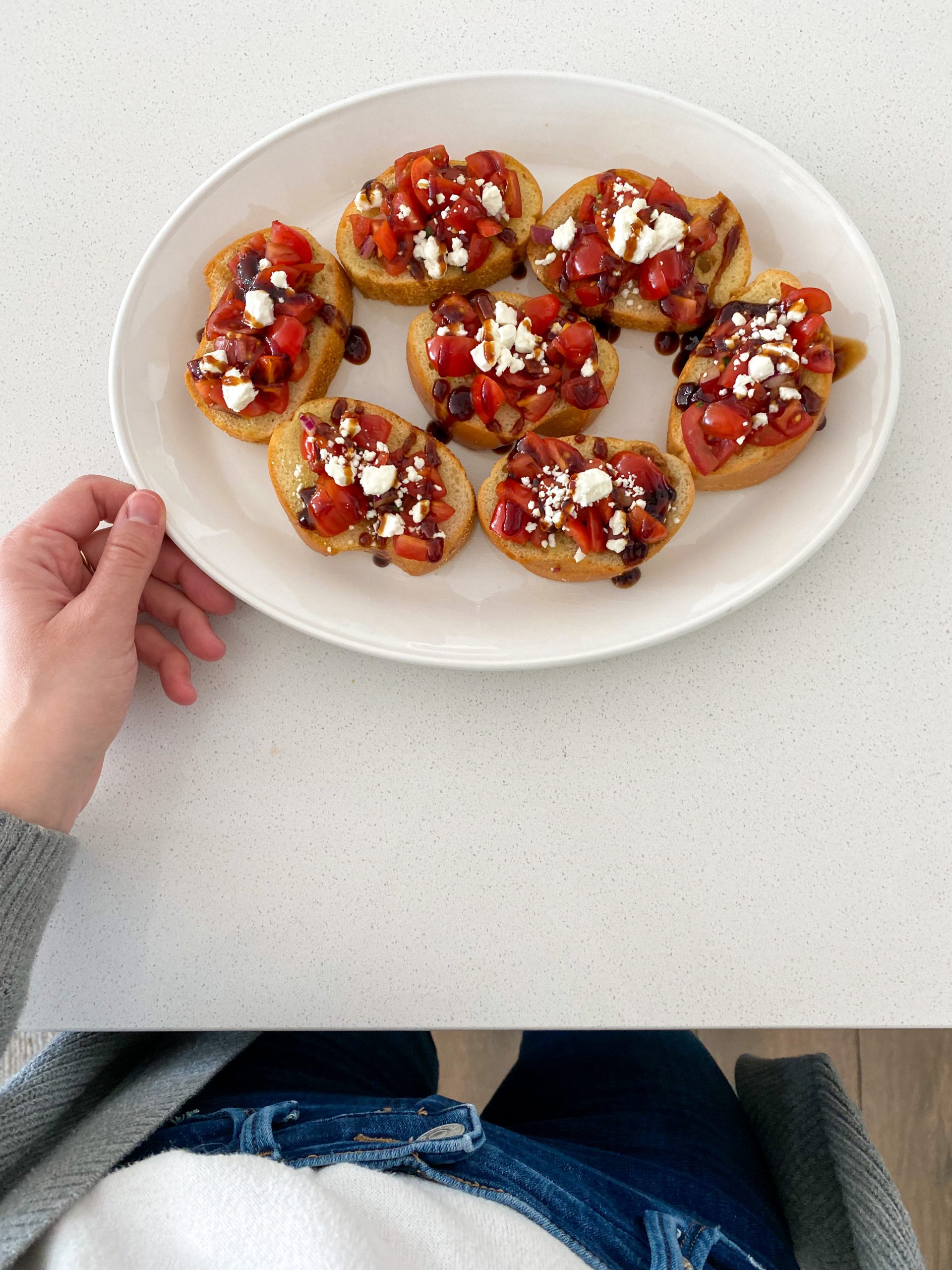 perfect appetizer for any party or get together. With the combination of fresh tomatoes, onion, garlic, and basil, this bruschetta is the perfect start to any meal. 