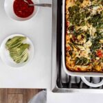 The Goat Cheese Sausage Egg Bake is a delicious breakfast to enjoy on a slow Sunday morning, or to meal prep for your busy weeks.