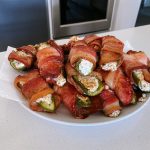 Bacon Wrapped Goat Cheese Poppers