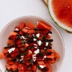 Summertime Watermelon Goat Cheese & Basil Salad