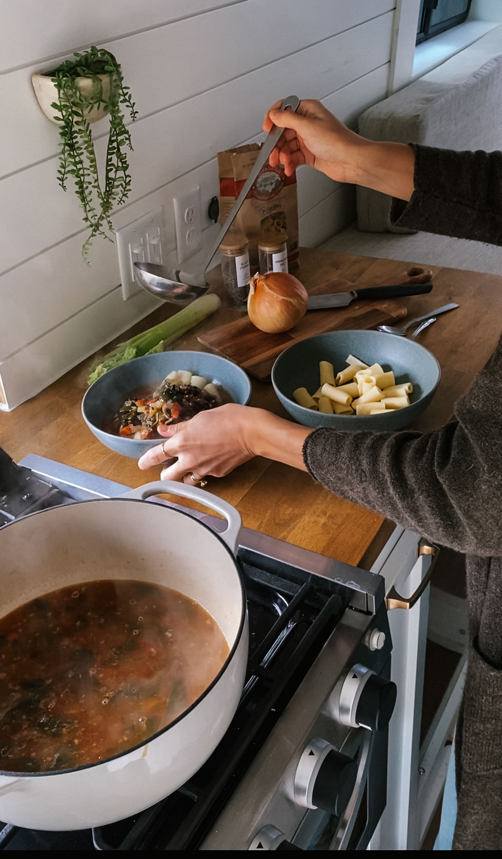 The Italian Sausage & Spinach Minestrone Soup is a hearty recipe packed with both flavor and nutrition. Perfect for soup season!