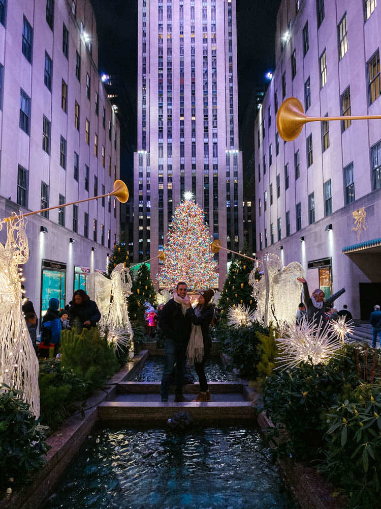 The best things to do in NYC during the holiday season. Wall Street Christmas tree.