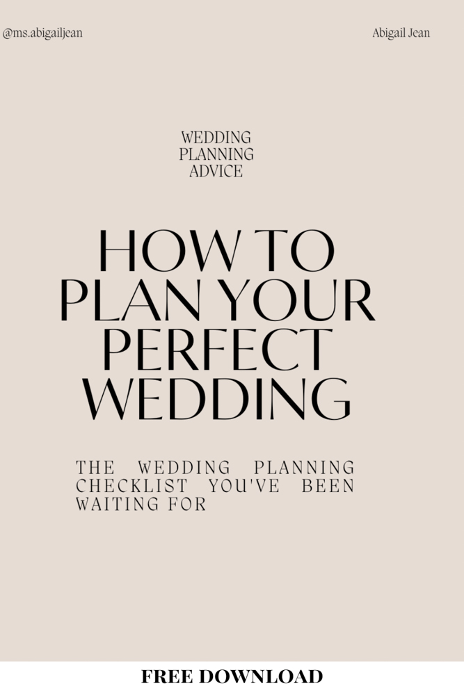 wedding planning checklist - everything you need to plan your perfect wedding!