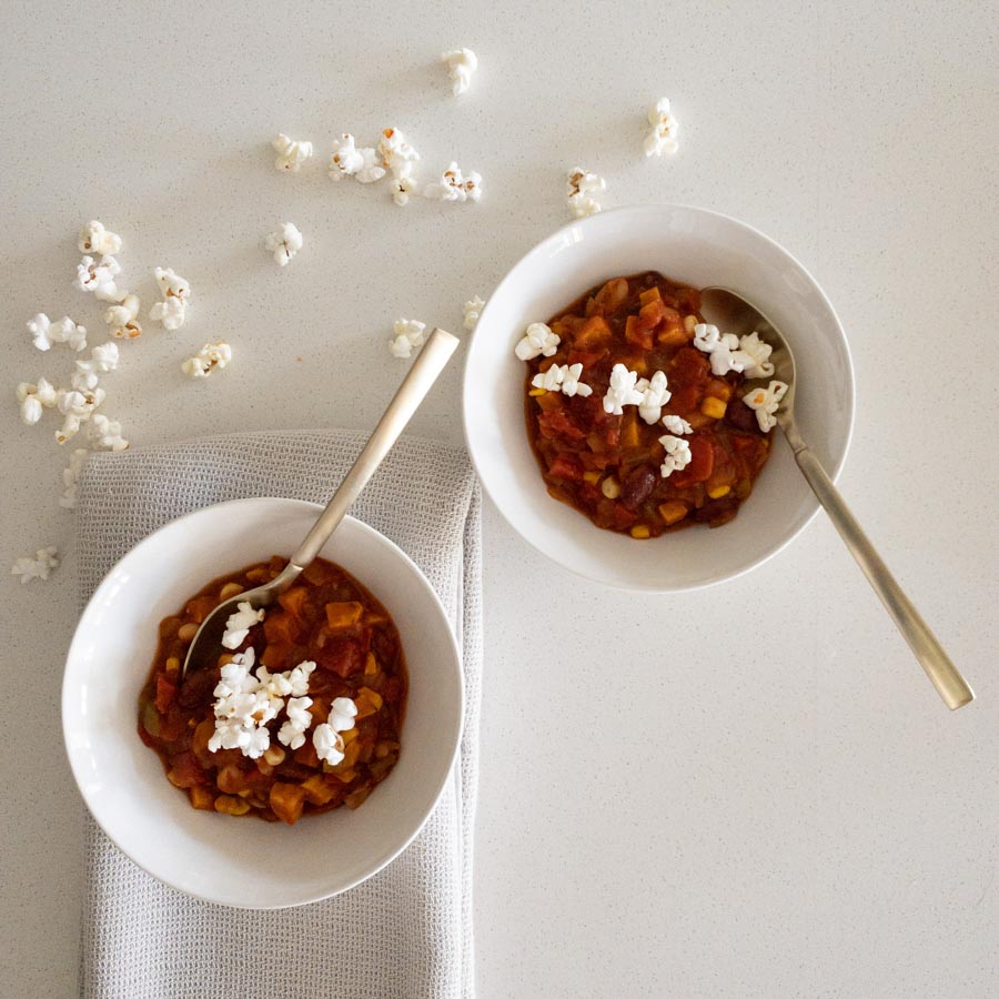 The Hearty Beef Vegetable Chili is a winter season staple. Not only does it provide a rich source of protein and fiber, it is quick to prepare and will surely make your home smell delicious.