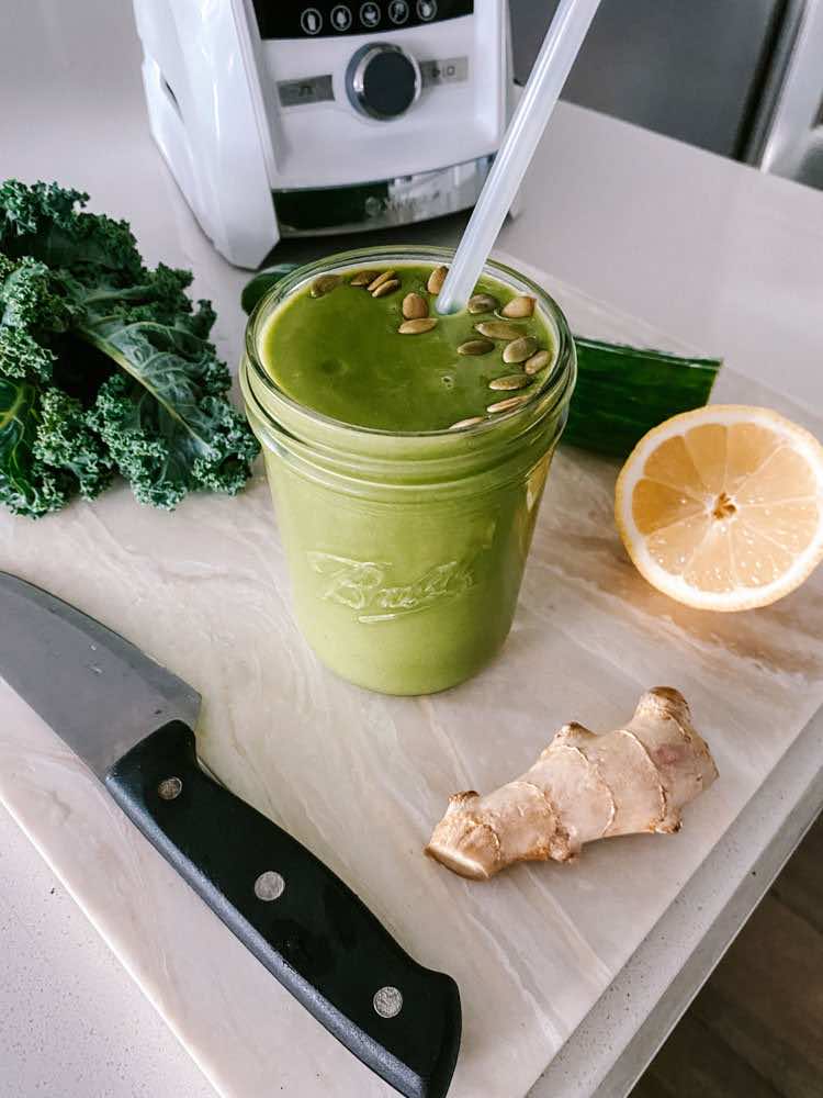 High fiber green goddess smoothie.