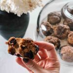 Blueberry muffins with streusel toppings.